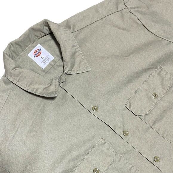 Dickies Short Sleeve Button Down Work Shirt Size Large - Picture 1 of 5